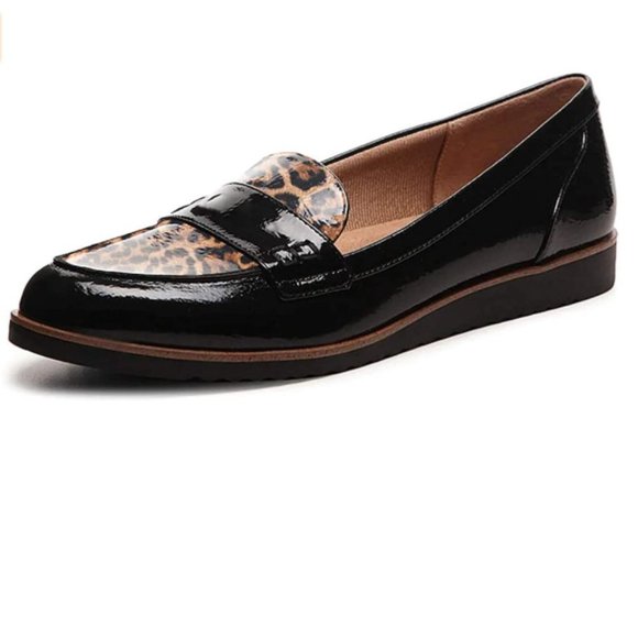 YDN Shoes - NWOT YDN Leopard and Black patent Leather Loafers (no box)